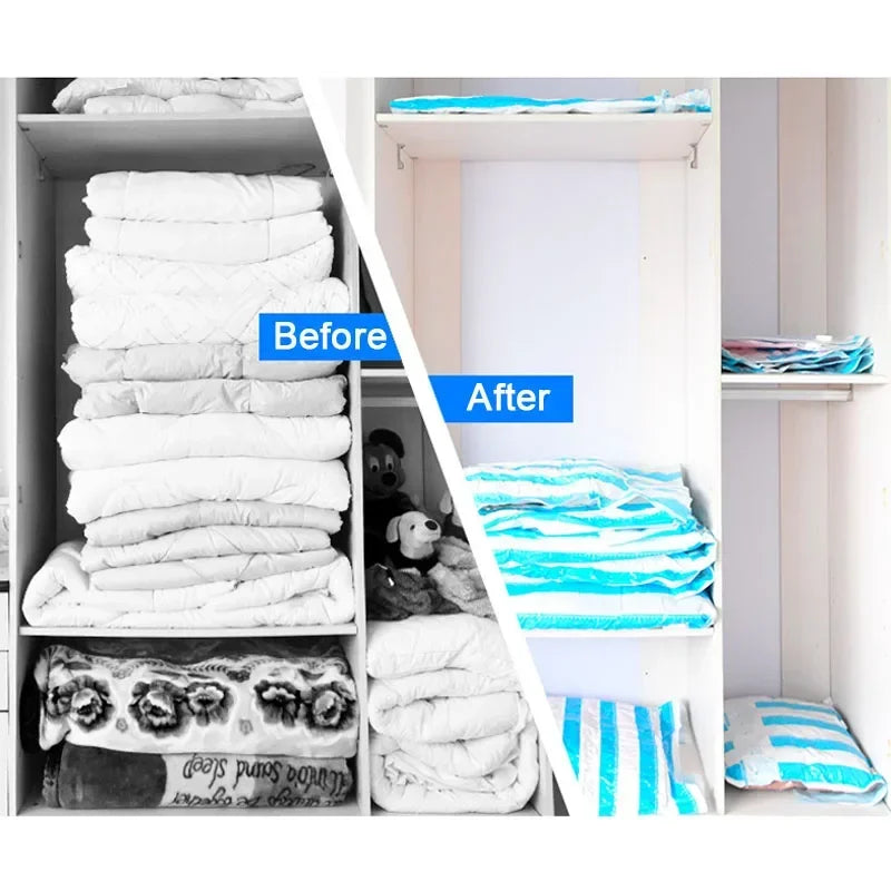 Portable Electric Vacuum Pump & Storage Bags Set