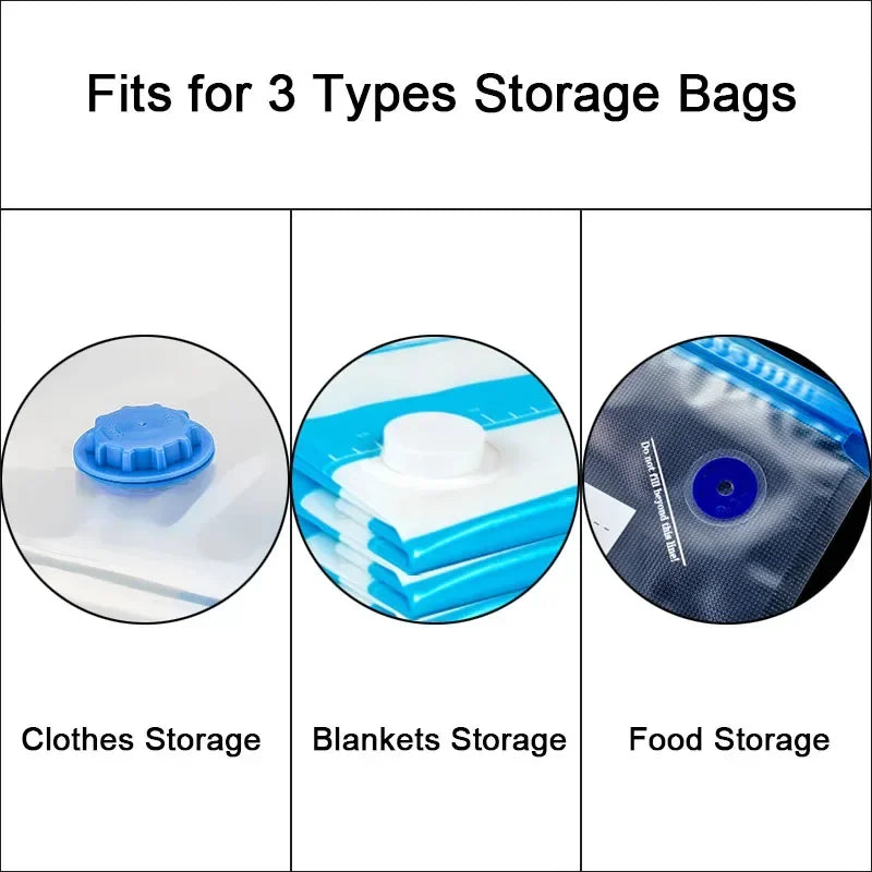 Portable Electric Vacuum Pump & Storage Bags Set
